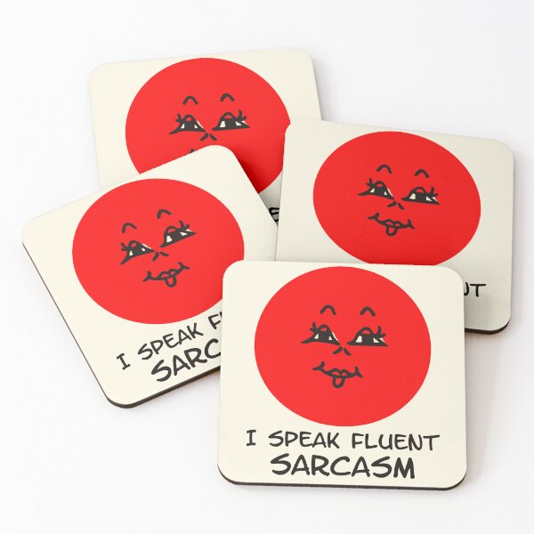 Item preview, I Speak Fluent Sarcasm Funny Red Face Design designed and sold by Victor Shadehorn.