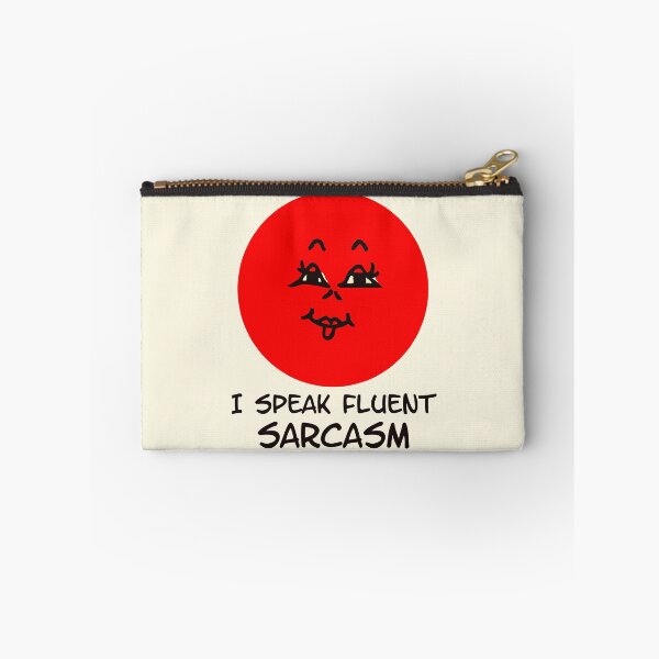 Item preview, I Speak Fluent Sarcasm Funny Red Face Design designed and sold by Victor Shadehorn.