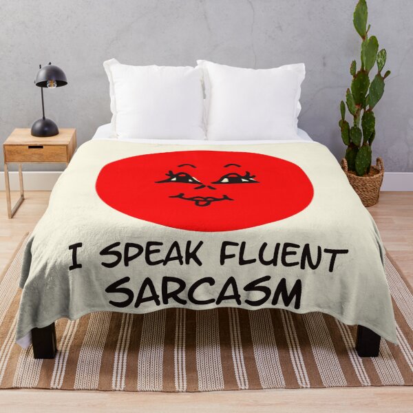 Item preview, I Speak Fluent Sarcasm Funny Red Face Design designed and sold by Victor Shadehorn.