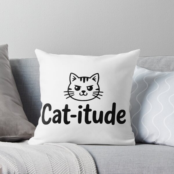 Item preview, Cat-itude! Cute Attitude Pun designed and sold by PMCreative.