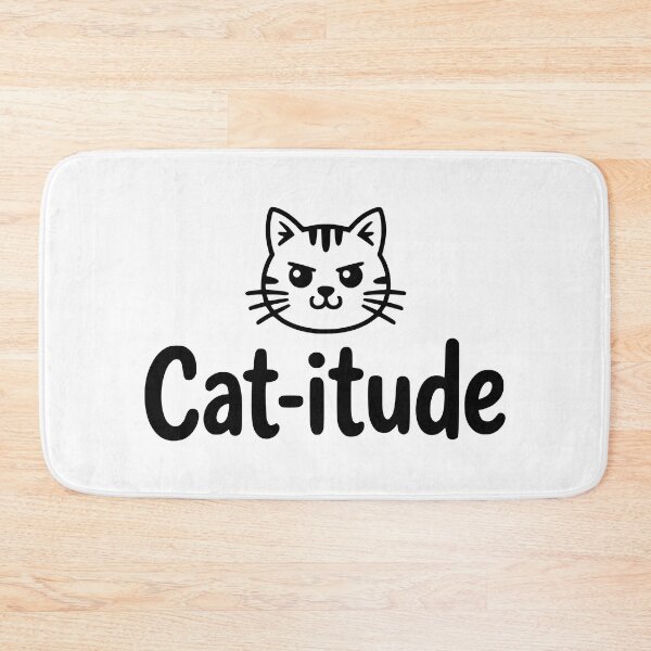 Item preview, Cat-itude! Cute Attitude Pun designed and sold by PMCreative.