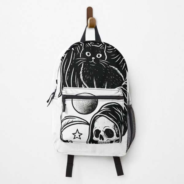 Item preview, Grim Reaper With Black Cat – Scary Skeleton Horror Halloween Spooky Design designed and sold by RedVista.