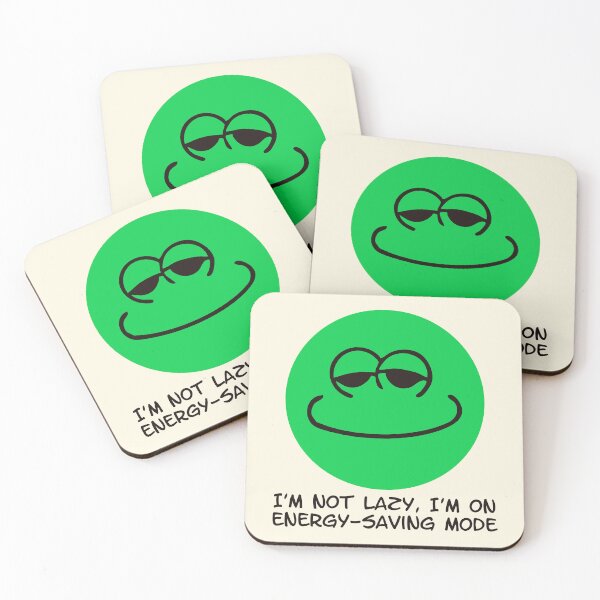Item preview, I’m Not Lazy I’m on Energy Saving Mode Chill Frog Face designed and sold by Victor Shadehorn.