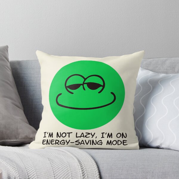 Item preview, I’m Not Lazy I’m on Energy Saving Mode Chill Frog Face designed and sold by Victor Shadehorn.