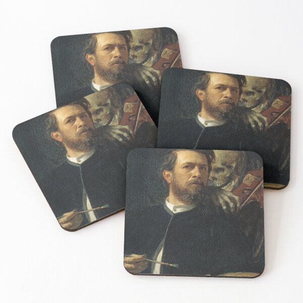 Item preview, Self-Portrait with Death Playing the Fiddle — Arnold Böcklin (1872) designed and sold by Art Outlaws.