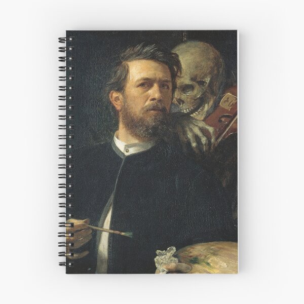 Item preview, Self-Portrait with Death Playing the Fiddle — Arnold Böcklin (1872) designed and sold by Art Outlaws.