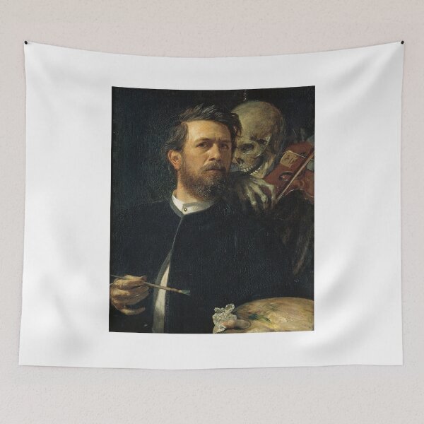 Item preview, Self-Portrait with Death Playing the Fiddle — Arnold Böcklin (1872) designed and sold by Art Outlaws.