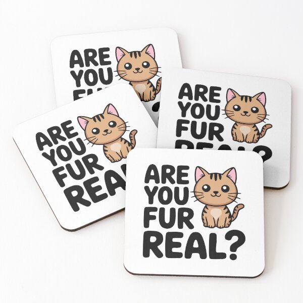 Item preview, Are You Fur Real? Cute Cat Pun designed and sold by PMCreative.