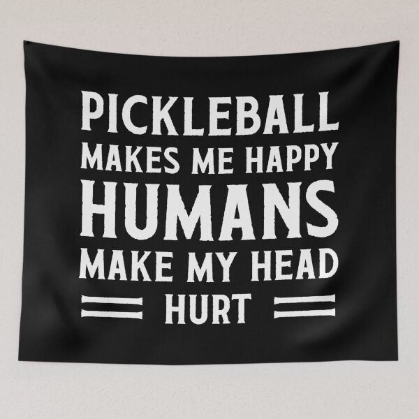 Item preview, Pickleball Makes Me Happy Funny Pickleball designed and sold by RareBunny.