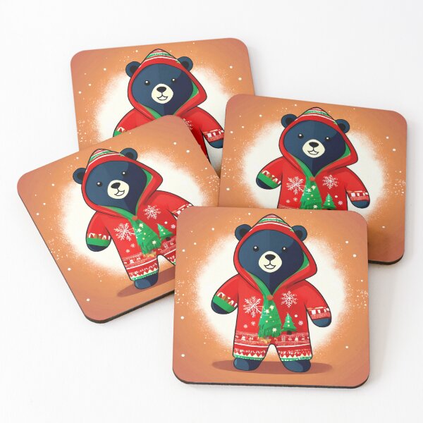 Item preview, Bear in a Christmas Romper. designed and sold by Zofia Sosnecka.