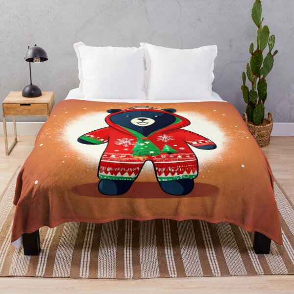 Item preview, Bear in a Christmas Romper. designed and sold by Zofia Sosnecka.