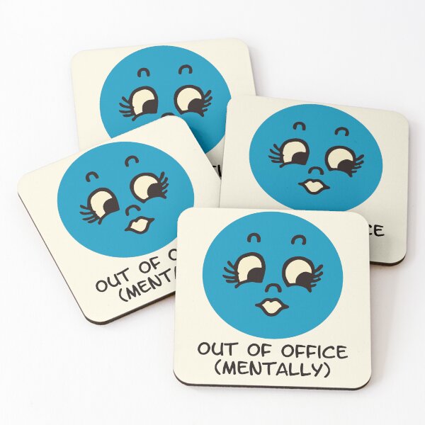 Item preview, Out of Office Mentally Funny Blue Face Design designed and sold by Victor Shadehorn.
