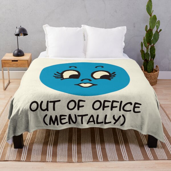 Item preview, Out of Office Mentally Funny Blue Face Design designed and sold by Victor Shadehorn.
