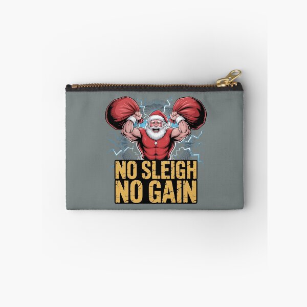 Item preview, No Sleigh No Gain – Funny Christmas Gym Santa Design designed and sold by HolisticFurArt.
