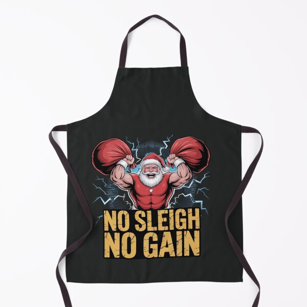 Item preview, No Sleigh No Gain – Funny Christmas Gym Santa Design designed and sold by HolisticFurArt.