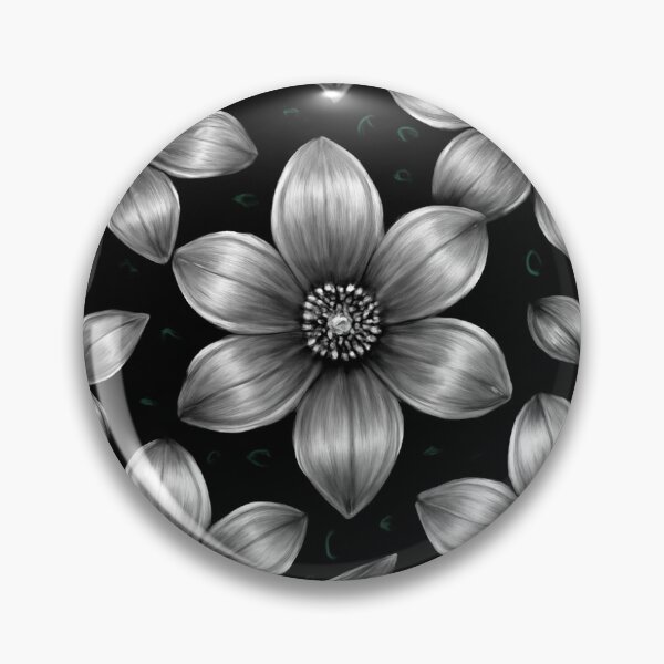 Item preview, Black & silver colour flowers flowers pattern  designed and sold by Chirayu1111.