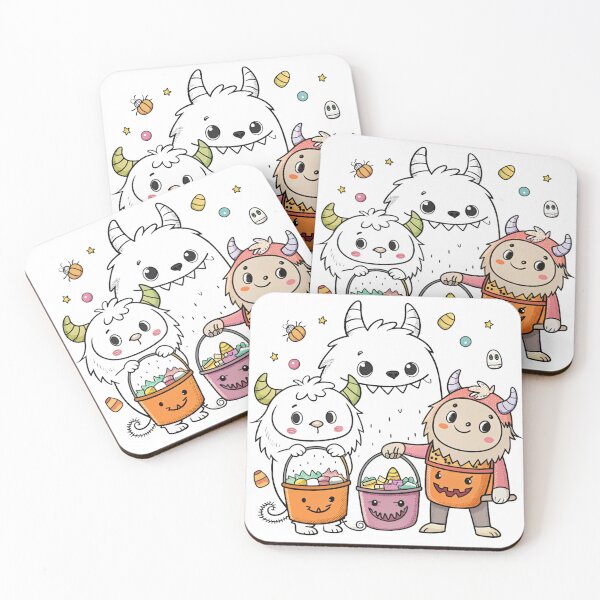Item preview, Cute Ghost Squad Halloween Sticker | Funny Kawaii Ghosts | Cute Spooky T-Shirt Design designed and sold by Kawaii Planet Studio.