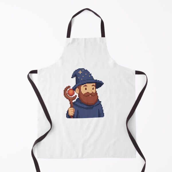 Item preview, Pixel Wizard with Glowing Staff – Magical Retro Art designed and sold by BashPIXIE.