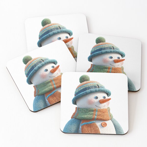 Item preview, Cute Snowman in Colorful Winter Knitwear designed and sold by StudioDina.