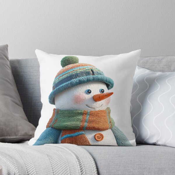 Item preview, Cute Snowman in Colorful Winter Knitwear designed and sold by StudioDina.