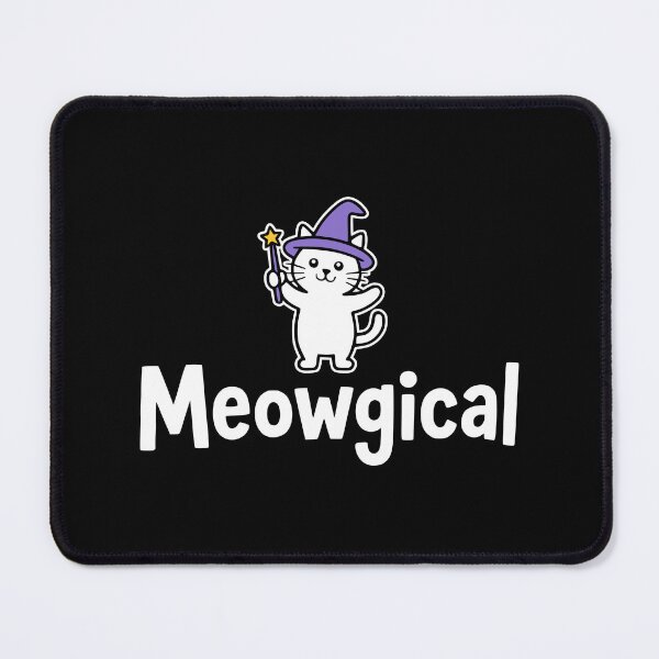 Item preview, Meowgical! Funny Cat Wizard Pun designed and sold by PMCreative.