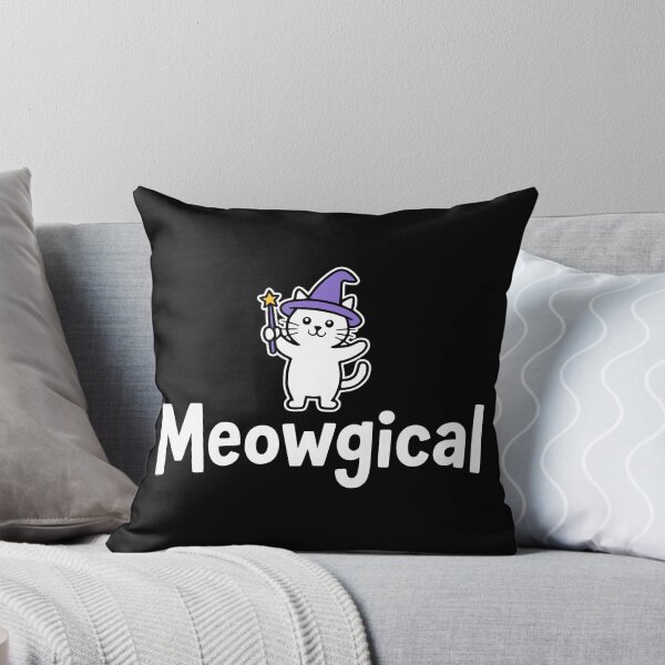 Item preview, Meowgical! Funny Cat Wizard Pun designed and sold by PMCreative.