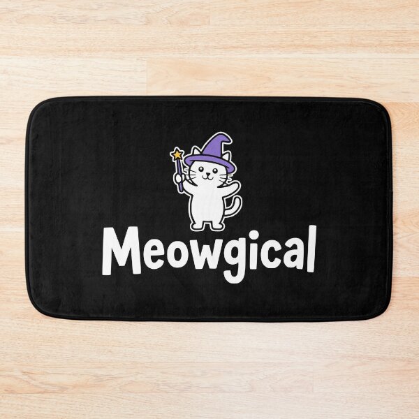 Item preview, Meowgical! Funny Cat Wizard Pun designed and sold by PMCreative.