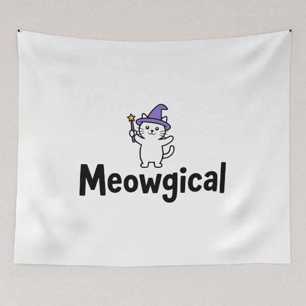 Item preview, Meowgical! Cute Wizard Cat Pun designed and sold by PMCreative.