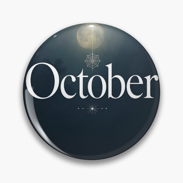 Item preview, October” T-Shirt – Moody Full Moon & Spiderweb Design | Perfect for Fall & Halloween | Minimalist Spooky Aesthetic Tee designed and sold by SassyArtist9006.