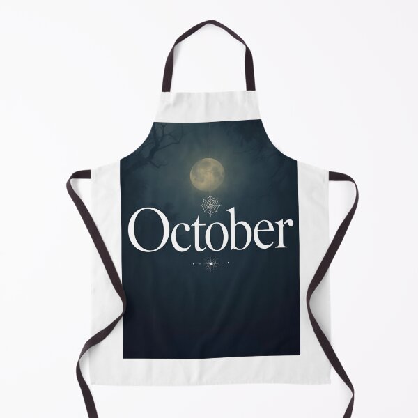 Item preview, October” T-Shirt – Moody Full Moon & Spiderweb Design | Perfect for Fall & Halloween | Minimalist Spooky Aesthetic Tee designed and sold by SassyArtist9006.