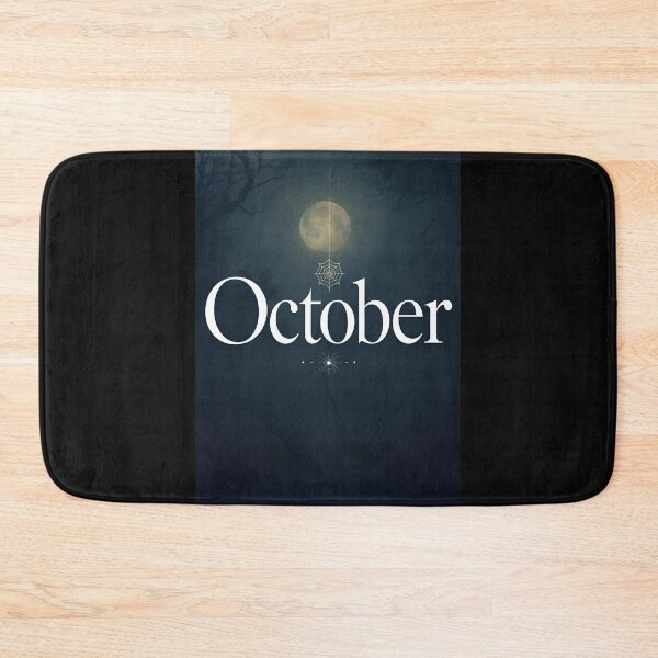 Item preview, October” T-Shirt – Moody Full Moon & Spiderweb Design | Perfect for Fall & Halloween | Minimalist Spooky Aesthetic Tee designed and sold by SassyArtist9006.
