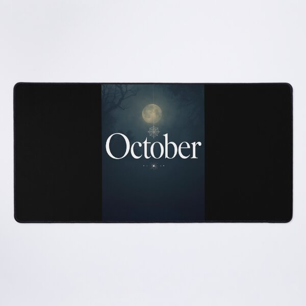 Item preview, October” T-Shirt – Moody Full Moon & Spiderweb Design | Perfect for Fall & Halloween | Minimalist Spooky Aesthetic Tee designed and sold by SassyArtist9006.