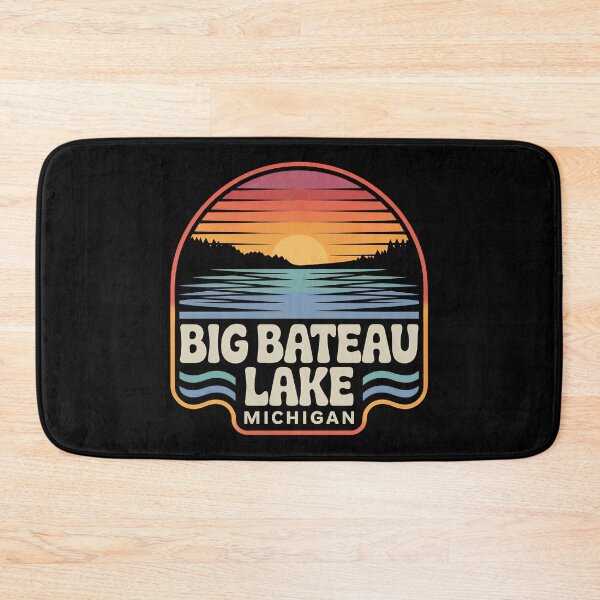 Item preview, Big Bateau Lake, Michigan Retro Sunset designed and sold by TheOldMittenIllustrated.