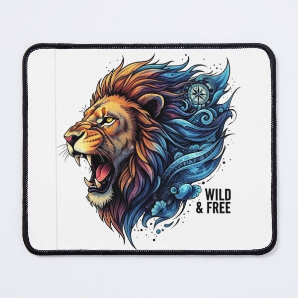 Item preview, Wild & Free – Roaring Lion Energy | Bold Tribal Jungle Art designed and sold by EditingHouse01.