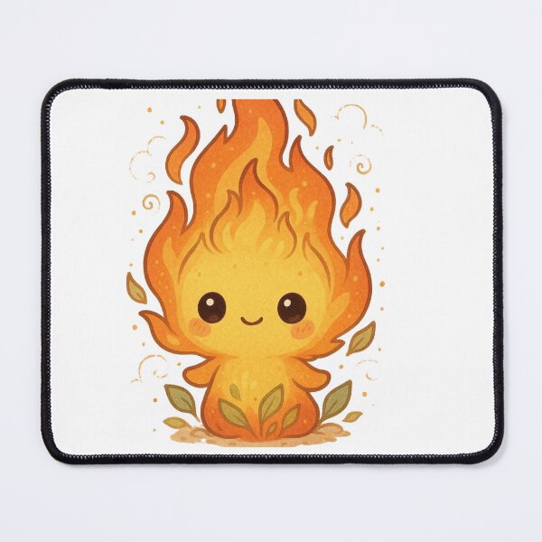 Item preview, Cute Flame Spirit – Kawaii Fire Elemental Character designed and sold by TeeMoods.