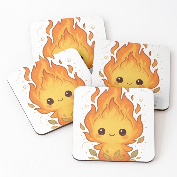 Item preview, Cute Flame Spirit – Kawaii Fire Elemental Character designed and sold by TeeMoods.