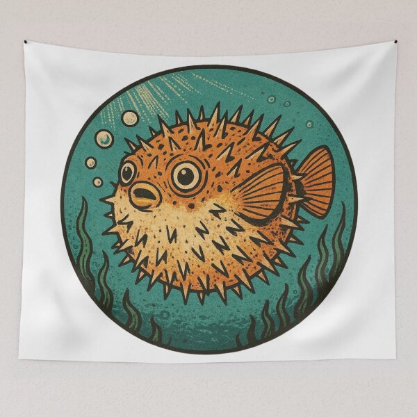 Item preview, Cute Pufferfish designed and sold by FamiliarPufferfish.