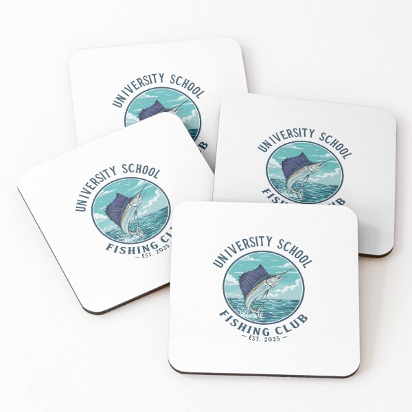 Item preview, Vintage Marlin Fishing Club Emblem — University School Sport Fishing Design designed and sold by Colorful-Garden.