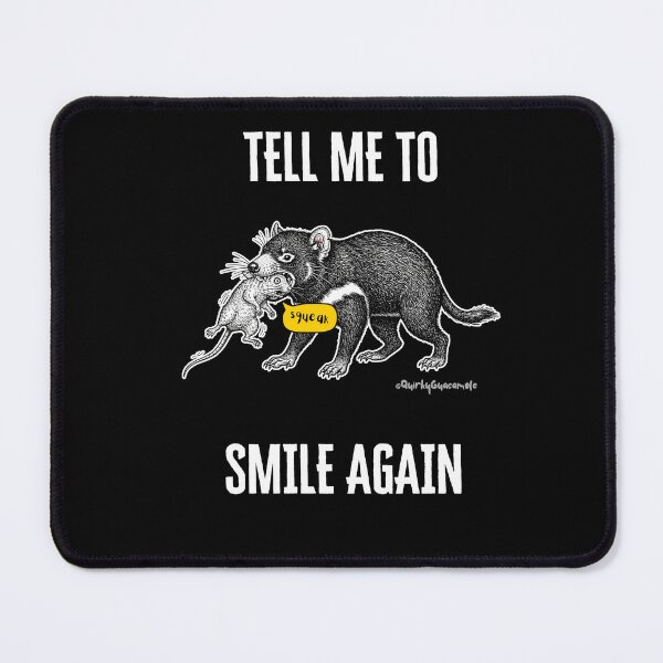 Item preview, Tell Me to Smile Again | Tasmanian Devil Eating a Rat designed and sold by QuirkyGuacamole.