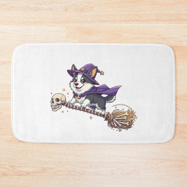 Item preview, Witchy Pup on Broomstick designed and sold by DisignByPrince.