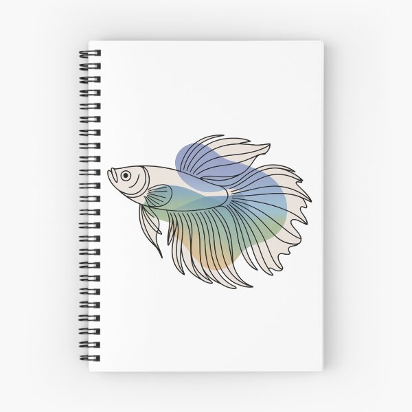 Item preview, Minimal Line Art Betta Fish designed and sold by VividTrails.
