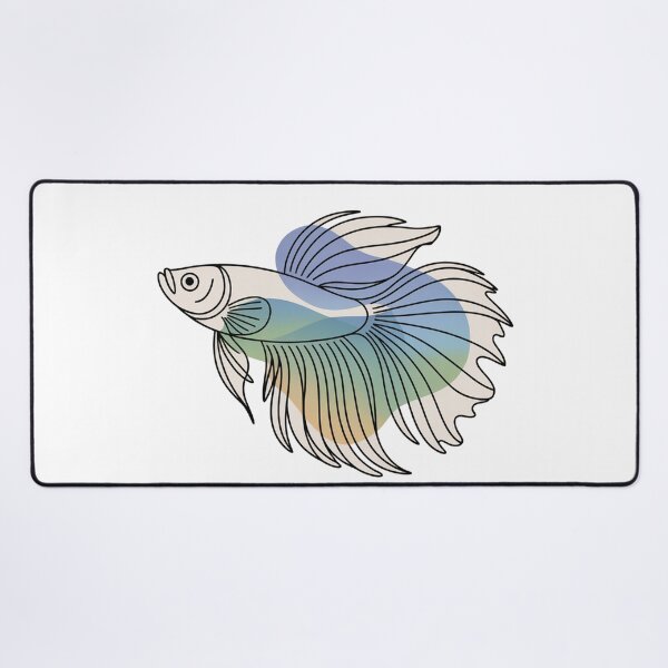 Item preview, Minimal Line Art Betta Fish designed and sold by VividTrails.