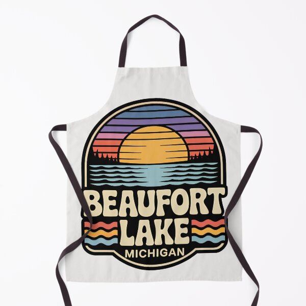 Item preview, Beaufort Lake, Michigan Retro Sunset designed and sold by TheOldMittenIllustrated.