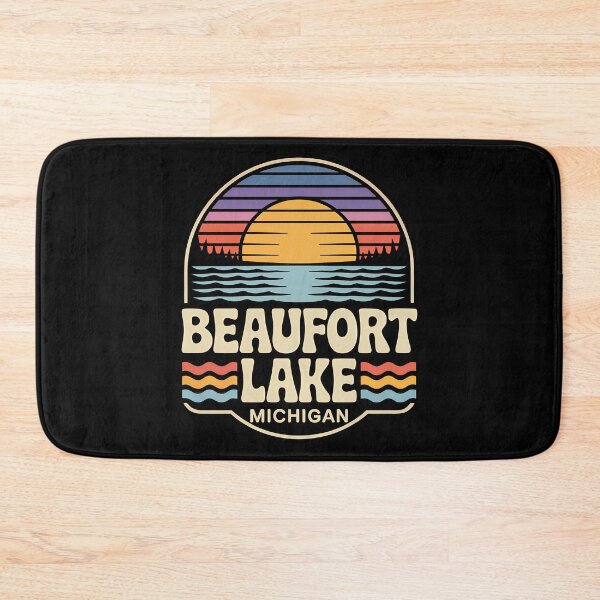 Item preview, Beaufort Lake, Michigan Retro Sunset designed and sold by TheOldMittenIllustrated.