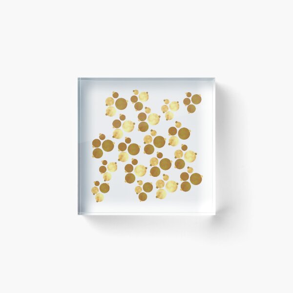 Item preview, Christmas baubles gold on white designed and sold by CreaTwinkles.