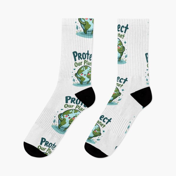 Item preview, Protect Our Planet – Cute Earth Cartoon Eco-Friendly Design designed and sold by shadystitch.