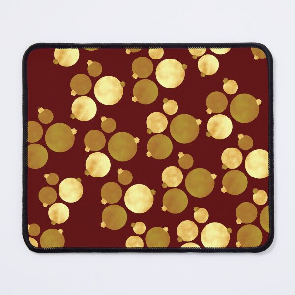Item preview, Christmas baubles gold on red designed and sold by CreaTwinkles.