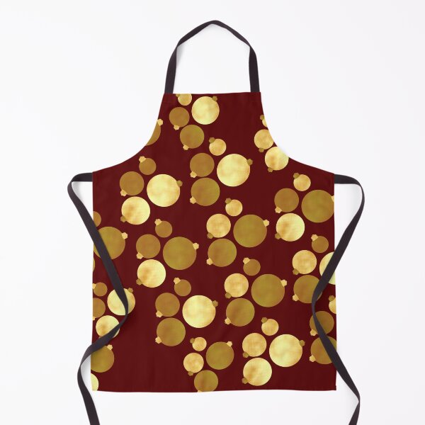 Item preview, Christmas baubles gold on red designed and sold by CreaTwinkles.