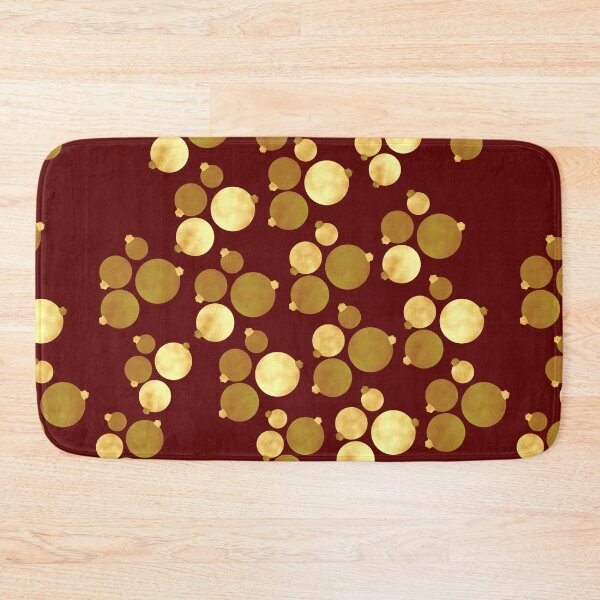 Item preview, Christmas baubles gold on red designed and sold by CreaTwinkles.
