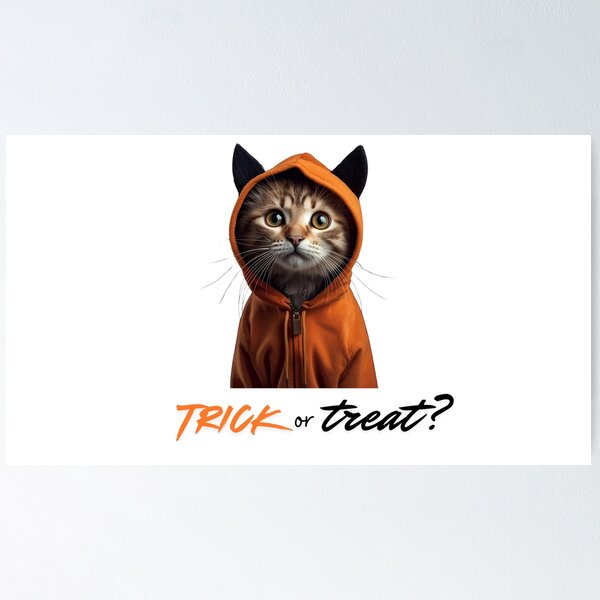 Item preview, Trick or Treat? Halloween cute Kitten Cat designed and sold by moniscorner.
